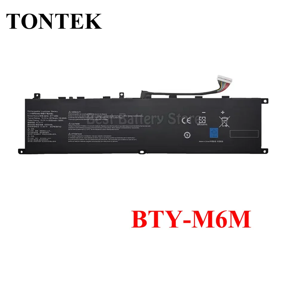 BTY-M6M Laptop Battery For MSI Creator 15 A10SD A10SF GS66 Stealth 10SFS 10SGS 10SE-045 10UG GE66 Raider 10SFS WS66