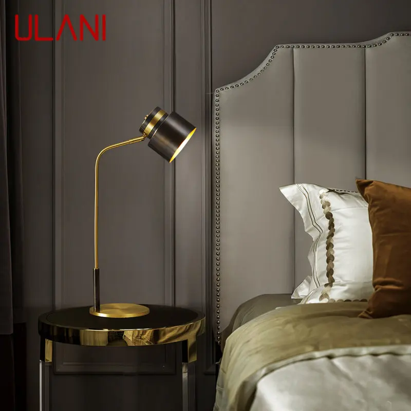 

ULANI Contemporary Brass Table Lamp LED Creative Simple Bed Desk Light For Home Living Room Bedroom Study Decor