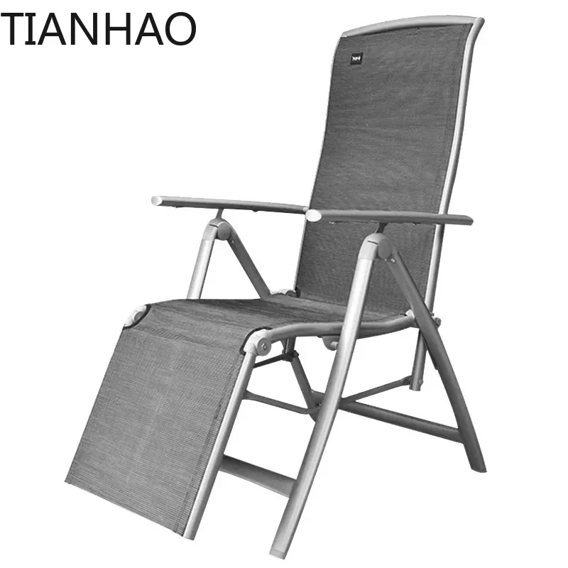 New Design High-Back Folding Lounger Chair Balcony Backrest Adjustable Folding Chair Portable Zero Gravity Deck Chair Chaise