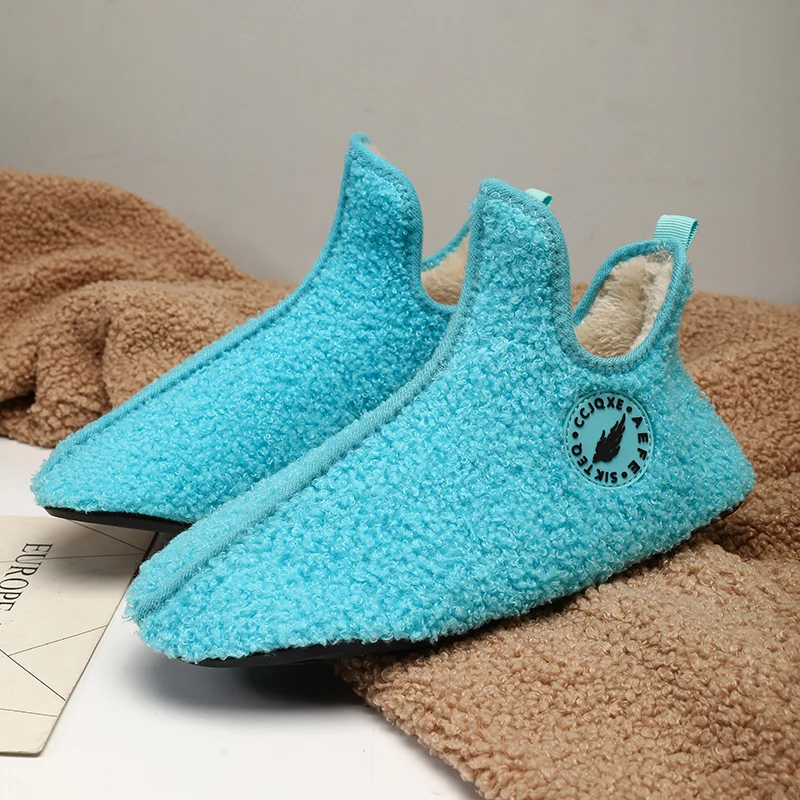 Inverno uomo più scarpe di cotone peluche comodi mocassini di peluche donna calda camera da letto casa pantofole di cotone scarpe calde invernali