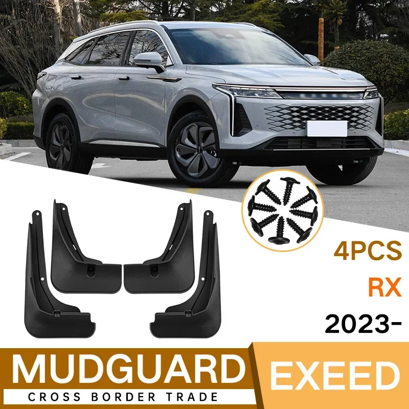 4 шт. брызговики для Chery Exeed Exceed RX 2023 2024, брызговики, крышка крыла, расширители, брызговик, внешние аксессуары 4 шт. брызговики для Chery Exeed Exceed RX 2023 2024, брызговики, крышка крыла, расширители, брызговик, внешние аксессуары