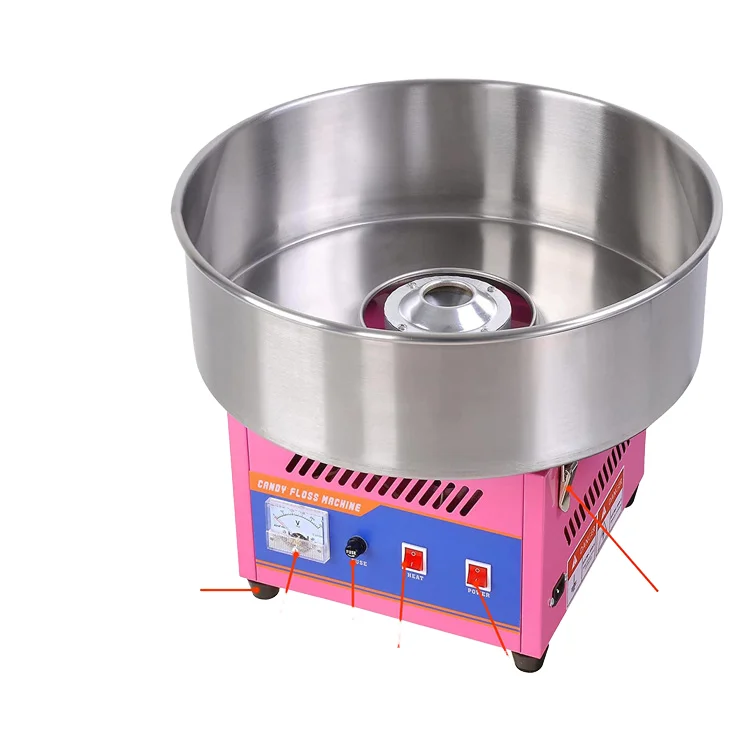 New Electric Stainless Steel Multifunctional High Efficiency Cotton Candy Machine Easy To Operate For Bakery Use