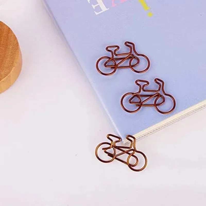 بوب # 01--مشابك الورق المعدنية على شكل دراجة دبابيس ورق ملفات الجدة وثائق إيصالات منظمة مقاطع مكتب مرتب للمدرسة المنزلية