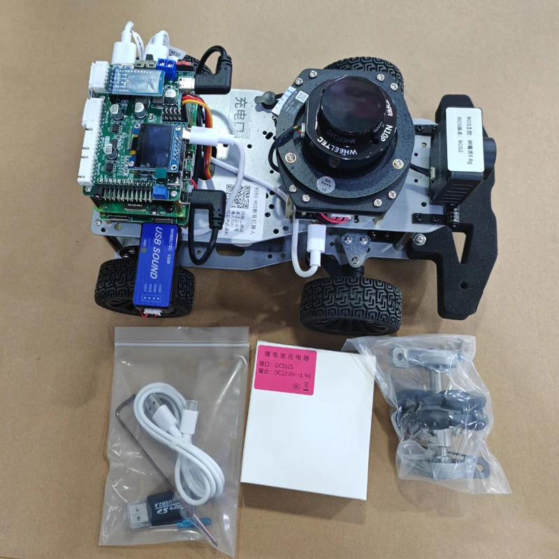 Ackerman ROS2 Robot R550 Differential Car Macnami Wheel Raspberry Pi Open Source SLAM Mapping Navigation WHEELTEC