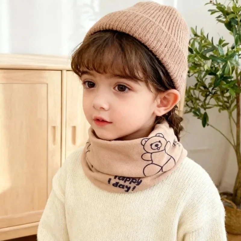 

Осенне-зимний флисовый детский теплый шарф для шеи, ветрозащитный термотрубчатый шарф для детей, уличный велосипедный шарф, снег, холодная погода, Рождественский подарок