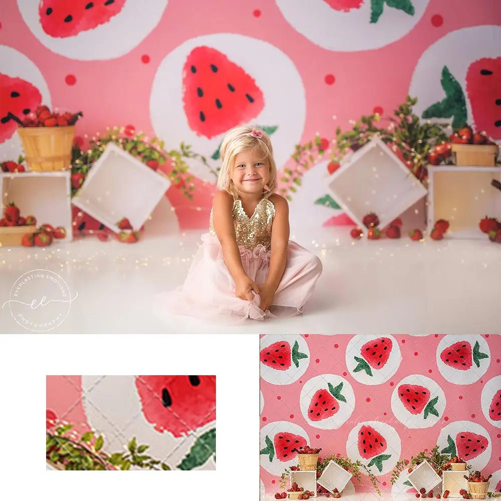 

Fruit Theme Berry Farm Backdrop Kids Baby Cake Smash Photography Props Child Adult Photo Studio Backgrounds