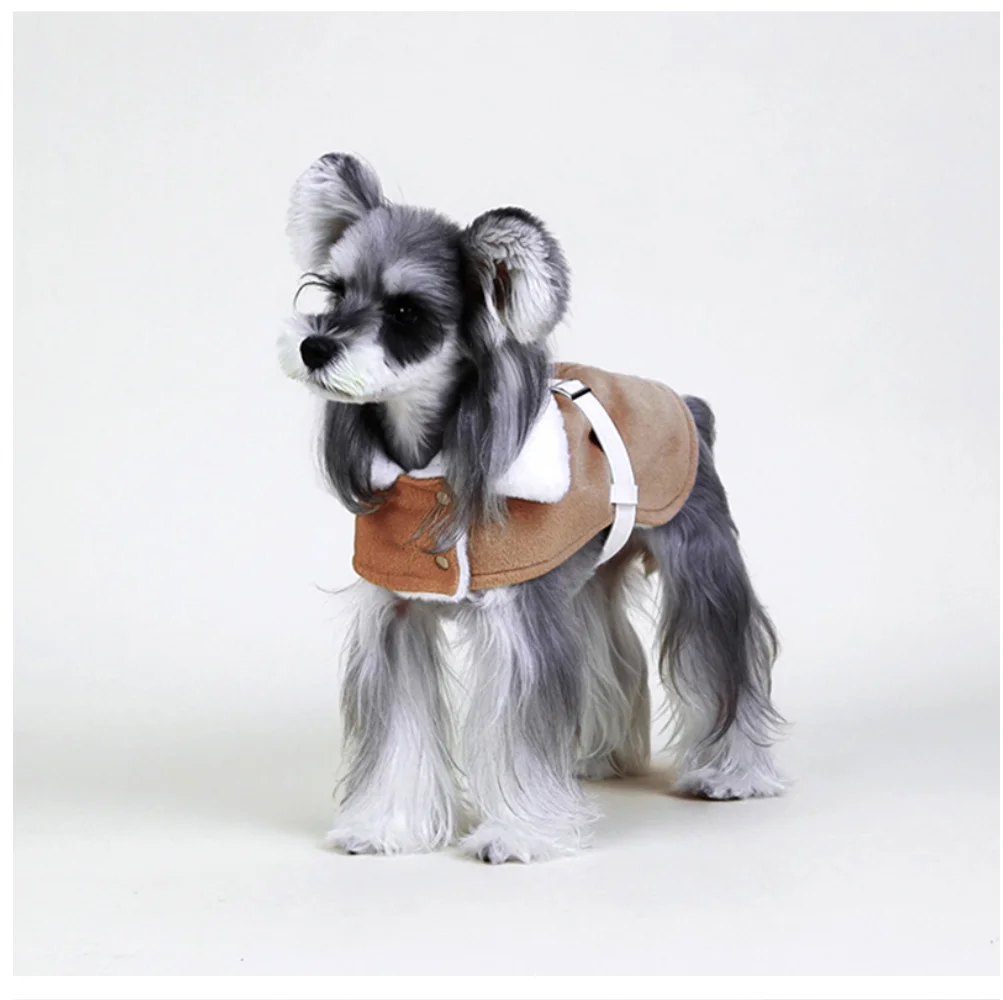 

Winter Season English Gentleman-Style Dog Capes Warm And Comfortable Lynx Dog Coat