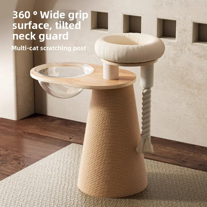 Sisal Cat Scratching Column Small Apartment Does Not Occupy The Cat's Nest Space Capsule Vertical Cat Scratching Board Small