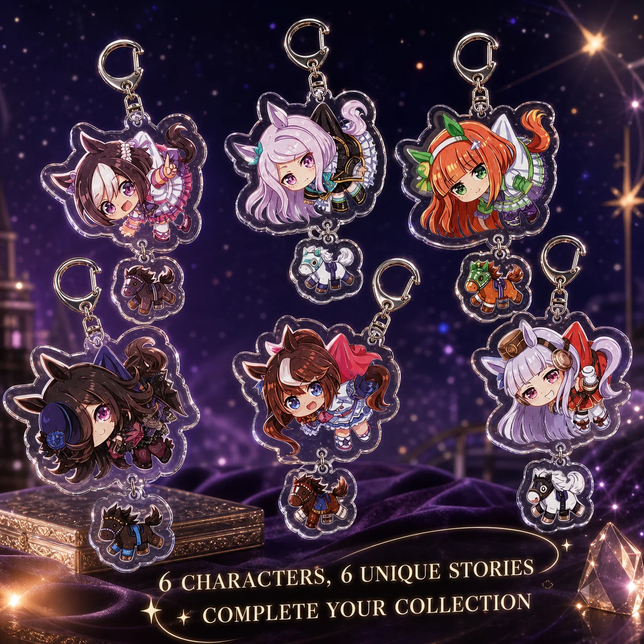Uma Musume Pretty Derby Special Week Silence Suzuka Acrylic Keychain Creative Pendant Anime Merch Collectible Gift Kawaii
