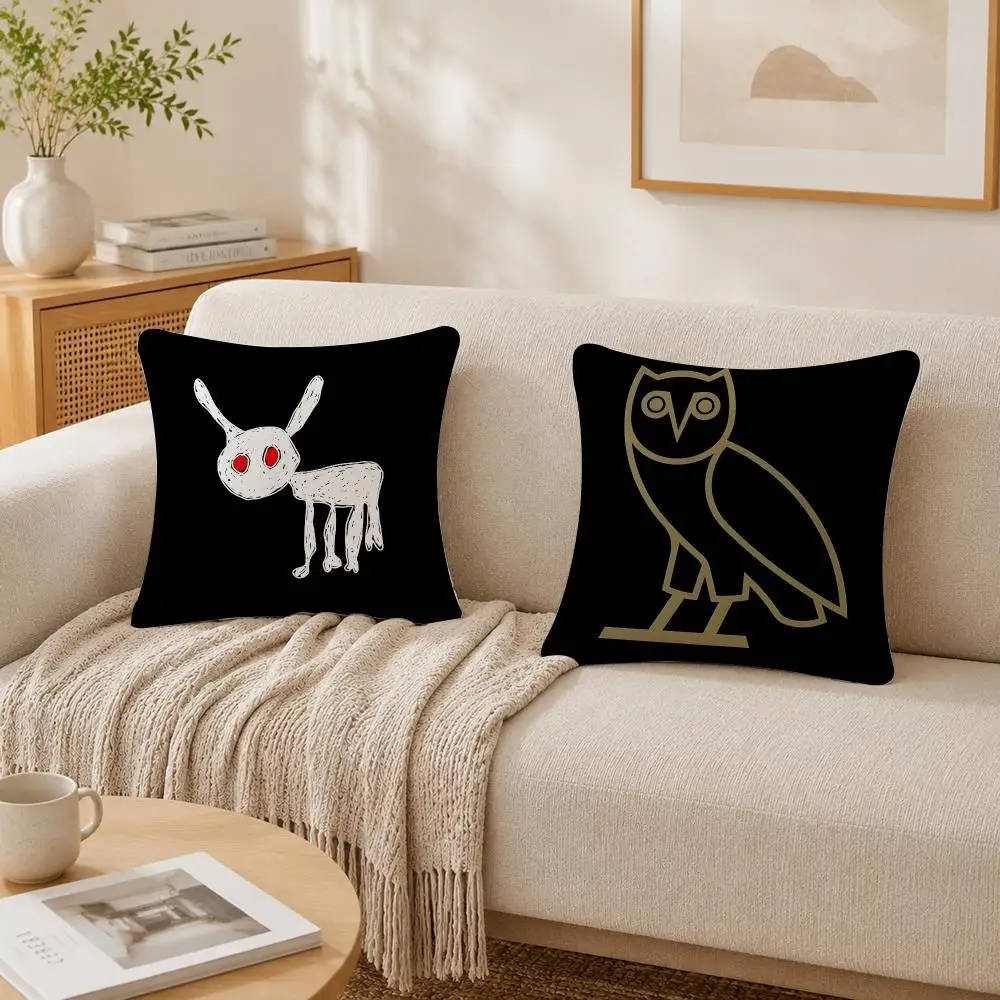 Singer Lover Boy D-Drake ovo Cushion Cover Plush Decorative Pillow Case With Hidden Zipper Cutecore Room Decor For Home