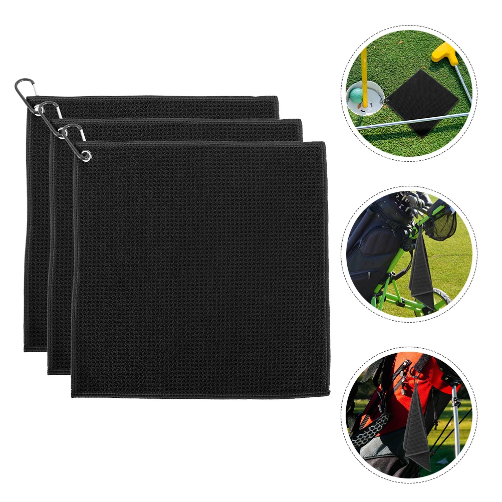 

3 Pcs Golfing Balls Towel Multi-directional Golfs Cleaners Outdoor Breathable Wet Towels