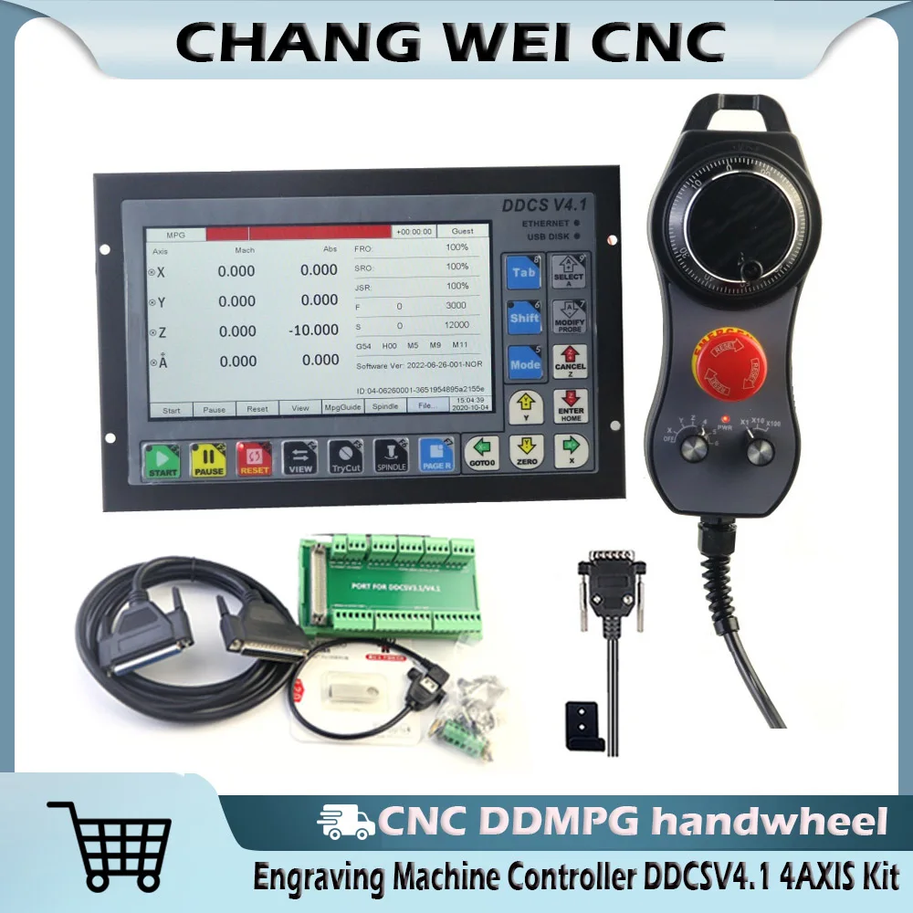 

Ddcs V4.1 4-axis Cnc Controller G-code Control System For Cnc Wood Milling Machine Cnc Machining Support Handwheel Mpg