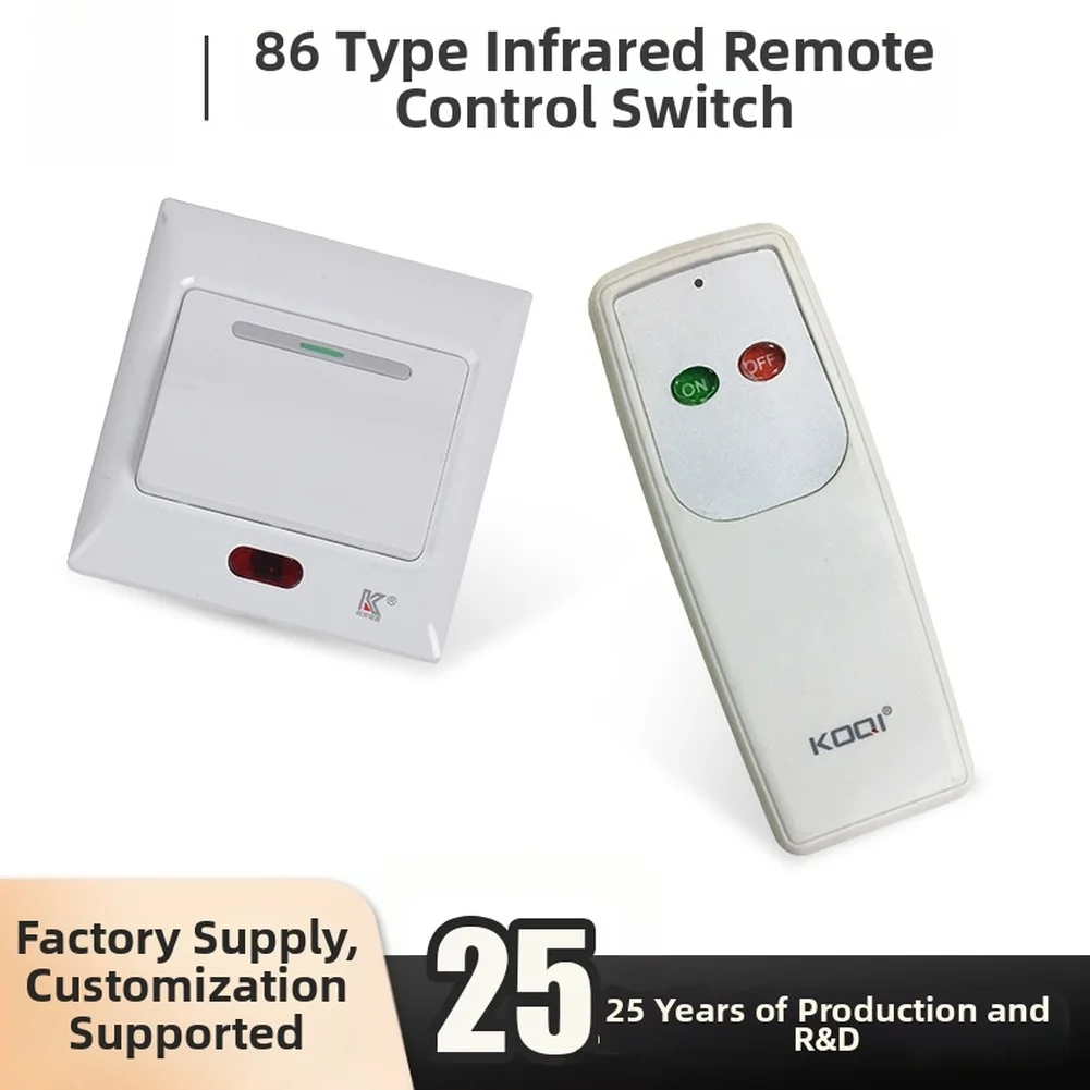 

Infrared Motion Sensor Switch 86x86mm Remote Control For Corridor Lighting Wall Panel AC220V 1-3 Way