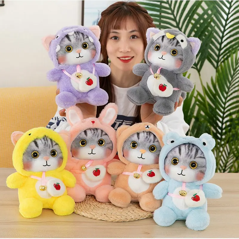 Cute Real Life Plush Cats Doll Stuffed Hat Cat Plush Toys Doll Birthday Gift Home Decoration