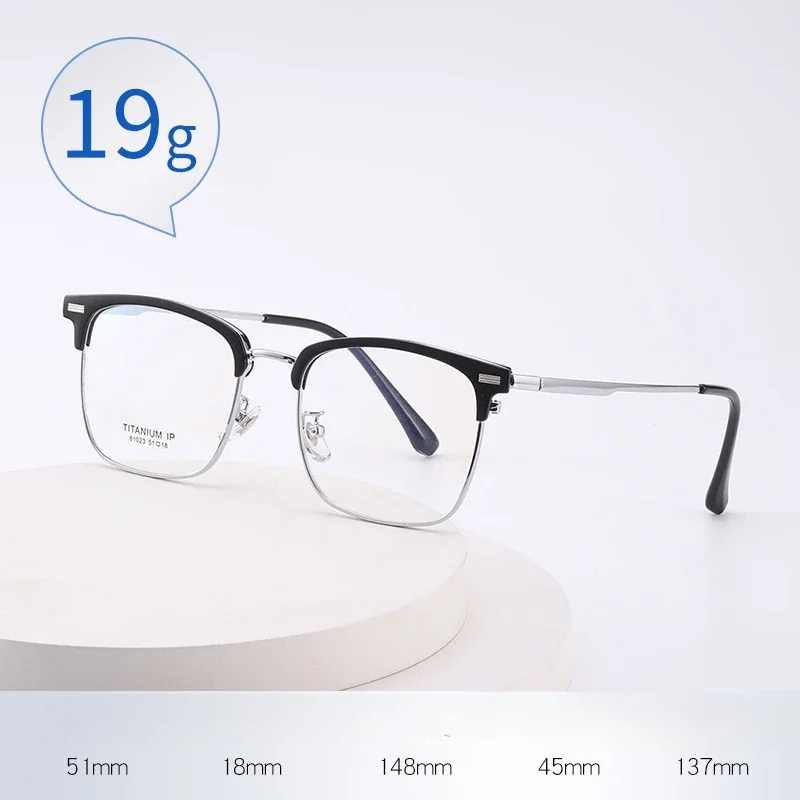 Fashion Business Glasses Frame Ruffian Handsome Alloy Eyebrow Frame Sven Science and Technology Popular Men's Frames Eyewear