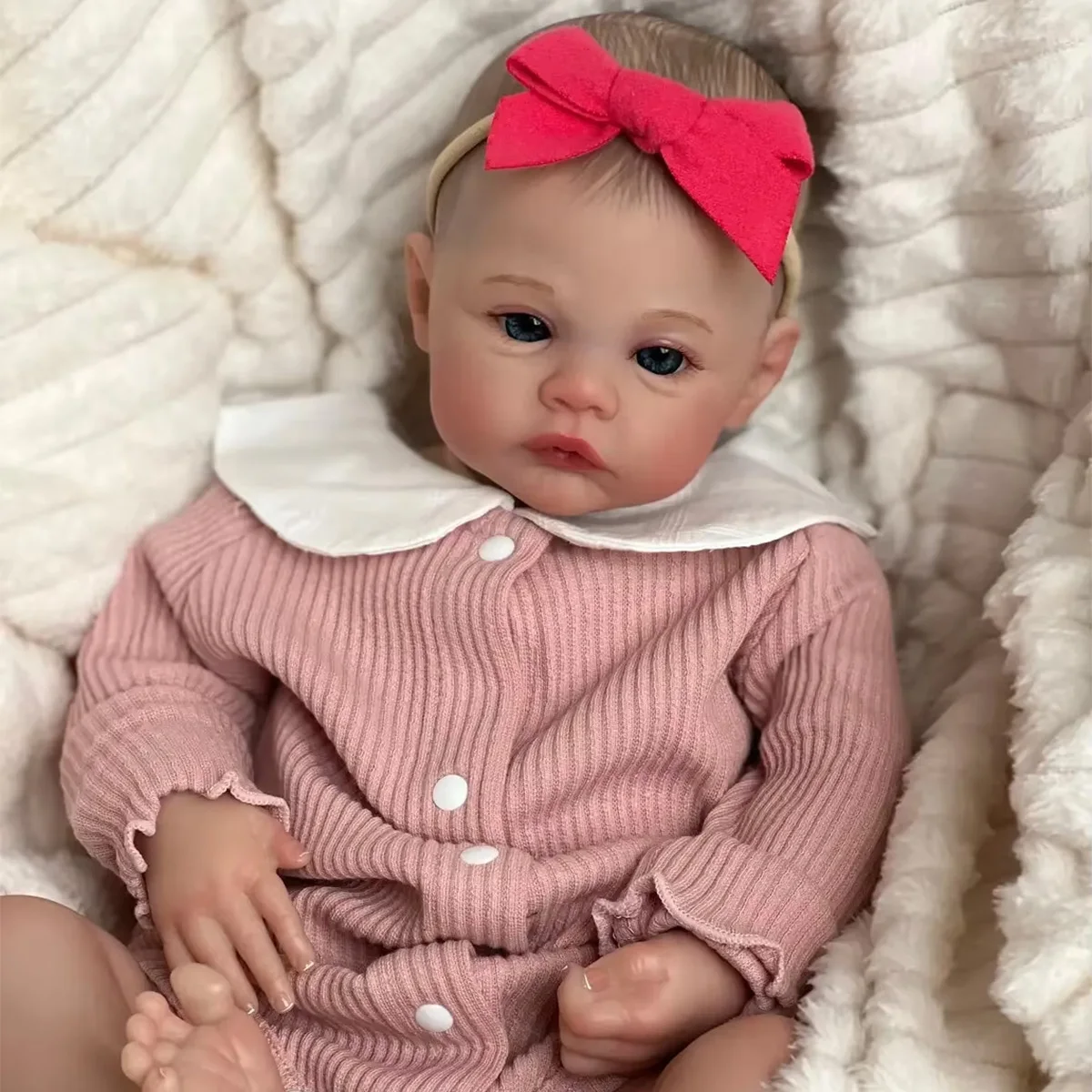 JOYORA 50CM Newborn Baby Size Doll Lifelike Reborn Doll High-Quality Handmade Doll Realistic 3D Skin Exquisite Christmas Gift
