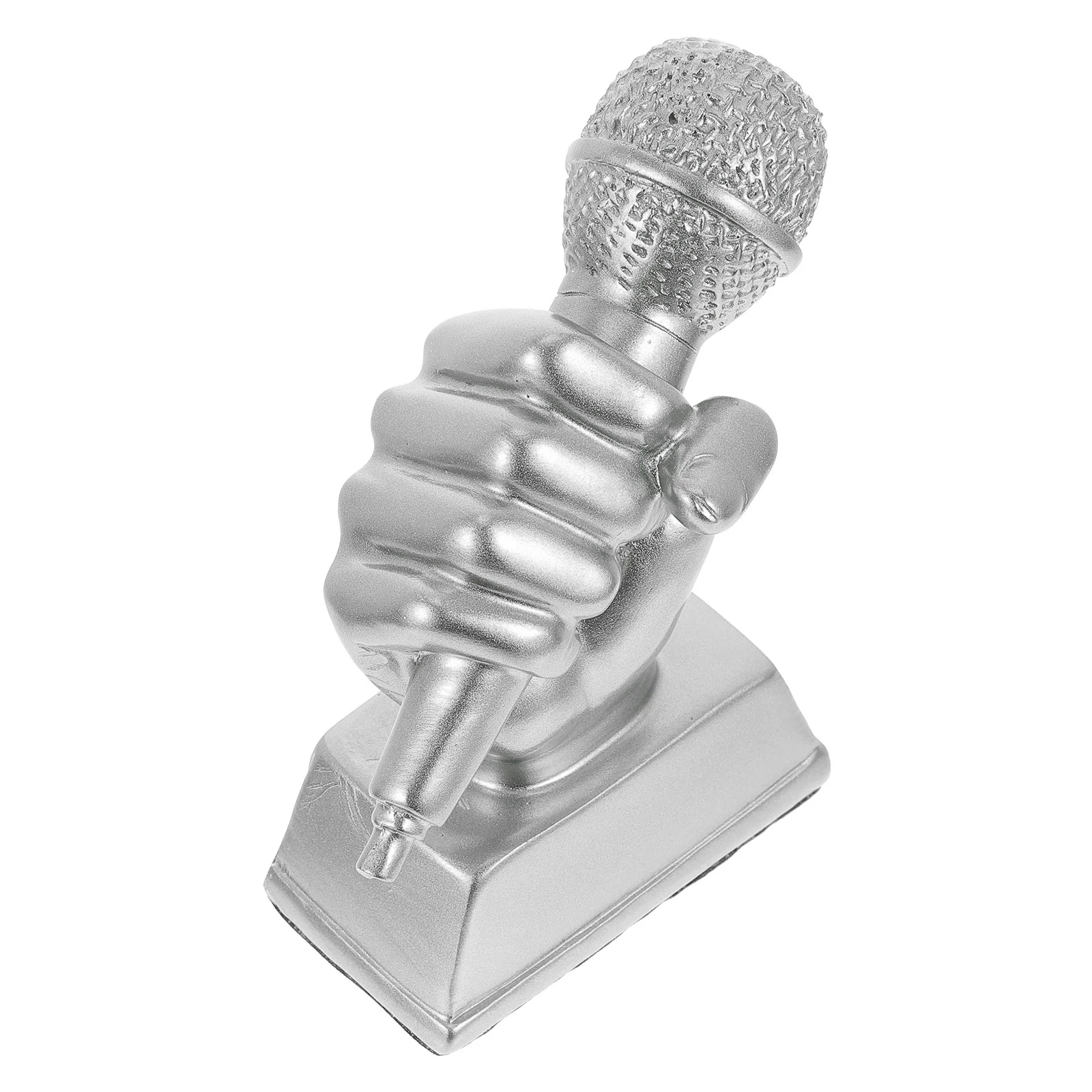 

Musical Trophy Award Resin Craft Microphone Design Competition Winner Gift Small Size Easy Storage Motivation