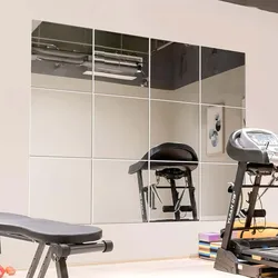 Gym Mirrors Square Wall Mounted Mirror, Frameless Mirror Tiles for Wall Ceiling Candle Tray Wedding Centerpieces for Table