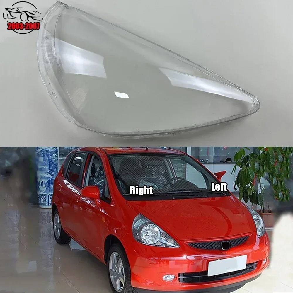 

Для Honda Fit Jazz Hatchback 2003-2007 автомобильные передние стеклянные колпачки для линз, крышка для фар, авто светильник, абажур, крышка для фар
