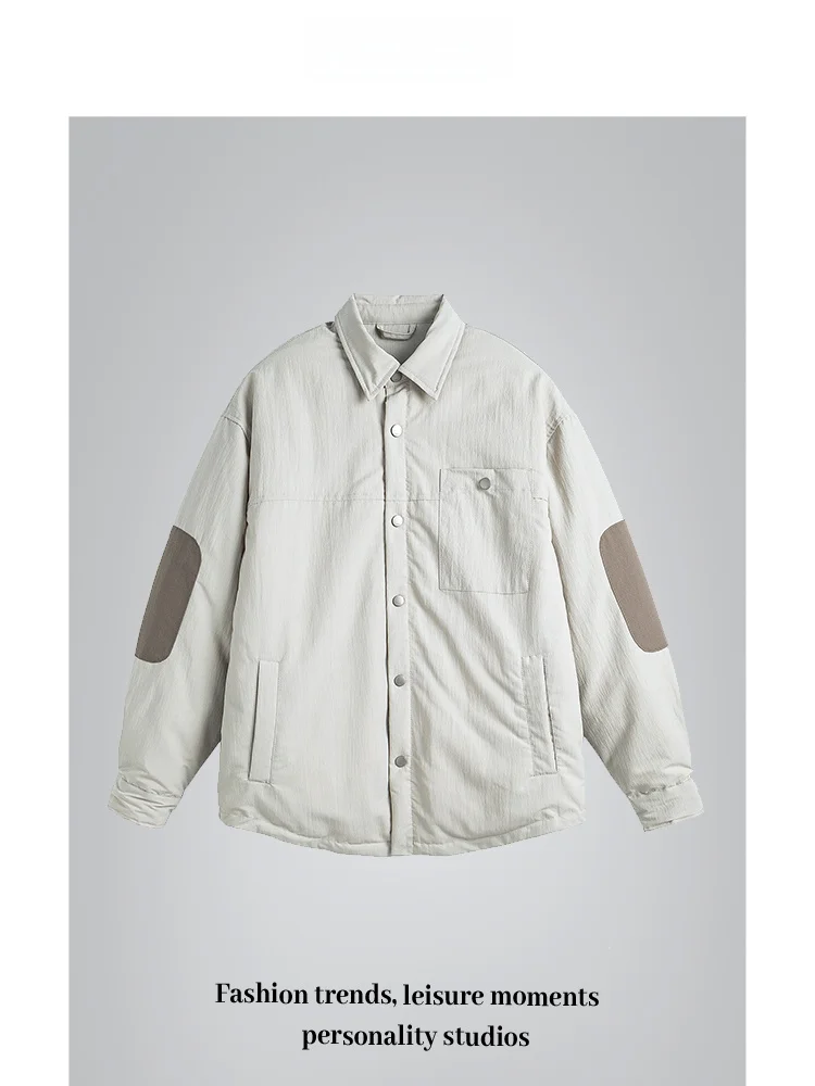 

ANXIE Brand Youthful ular down Jaet Inner irt Sle Patchwork Design Unique Outerwear Coat White Du Feather Fill