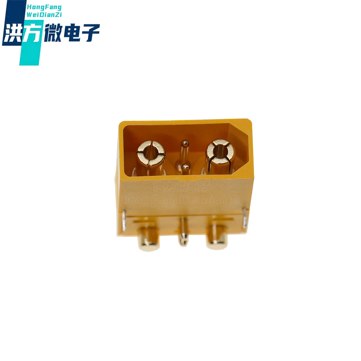 5PCS original.XT90（2+2）PW。horizontal soldering board dual signal pin Aeromodeling electric motor connector;Male Head; XT90IPW-M