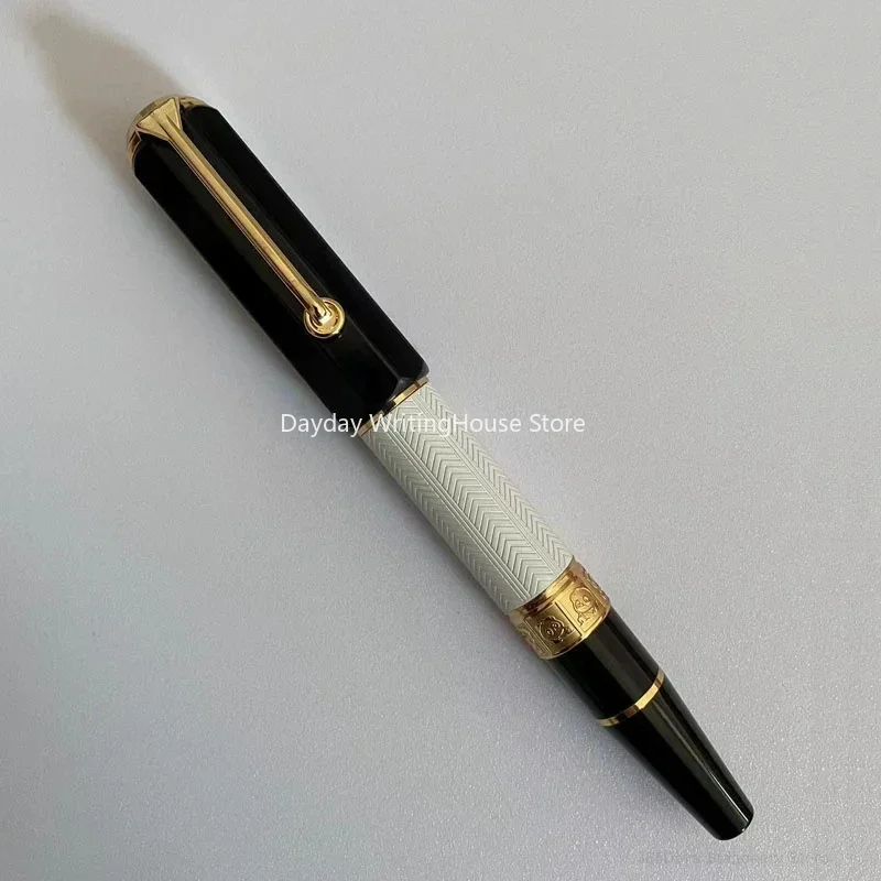 New Lemon M5 Panda Pattern Acrylic Piston Fountain Pen Blade Long Knife Nib Hand-Polished Nib Writing Luxury Stationery Gift