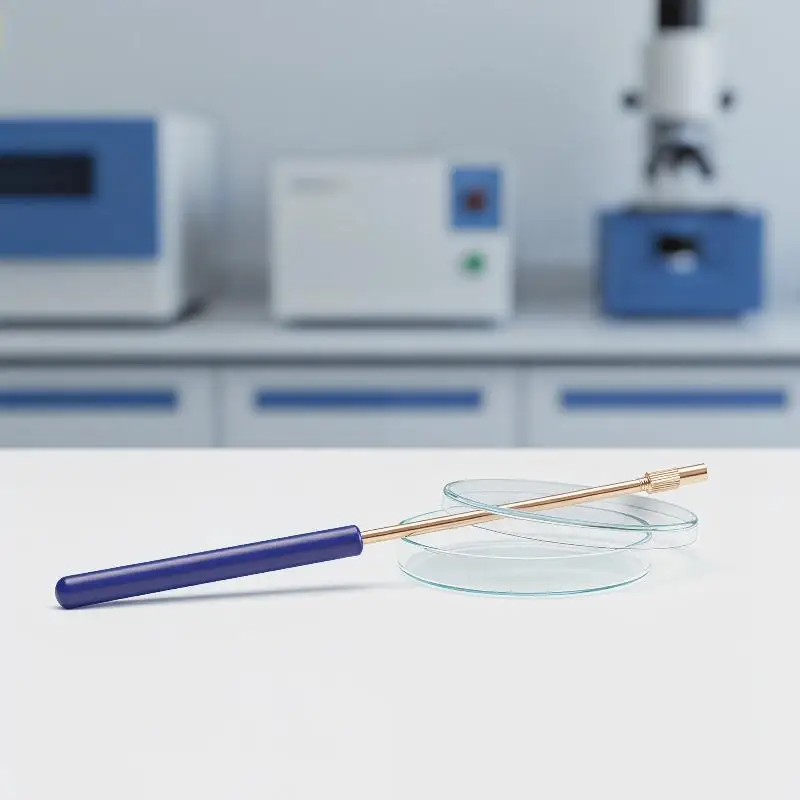 New Microbiology Inoculating Rod With Copper Handle And Plastic Grip For Laboratory Use In Cell Cultures And AGAR Testing