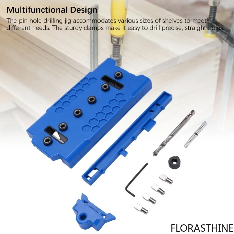 Multi-Functional Shelf Pin Jig ABS Shelf Pin Drill Guide Drilling Woodworking Tools for Precise Straight Holes