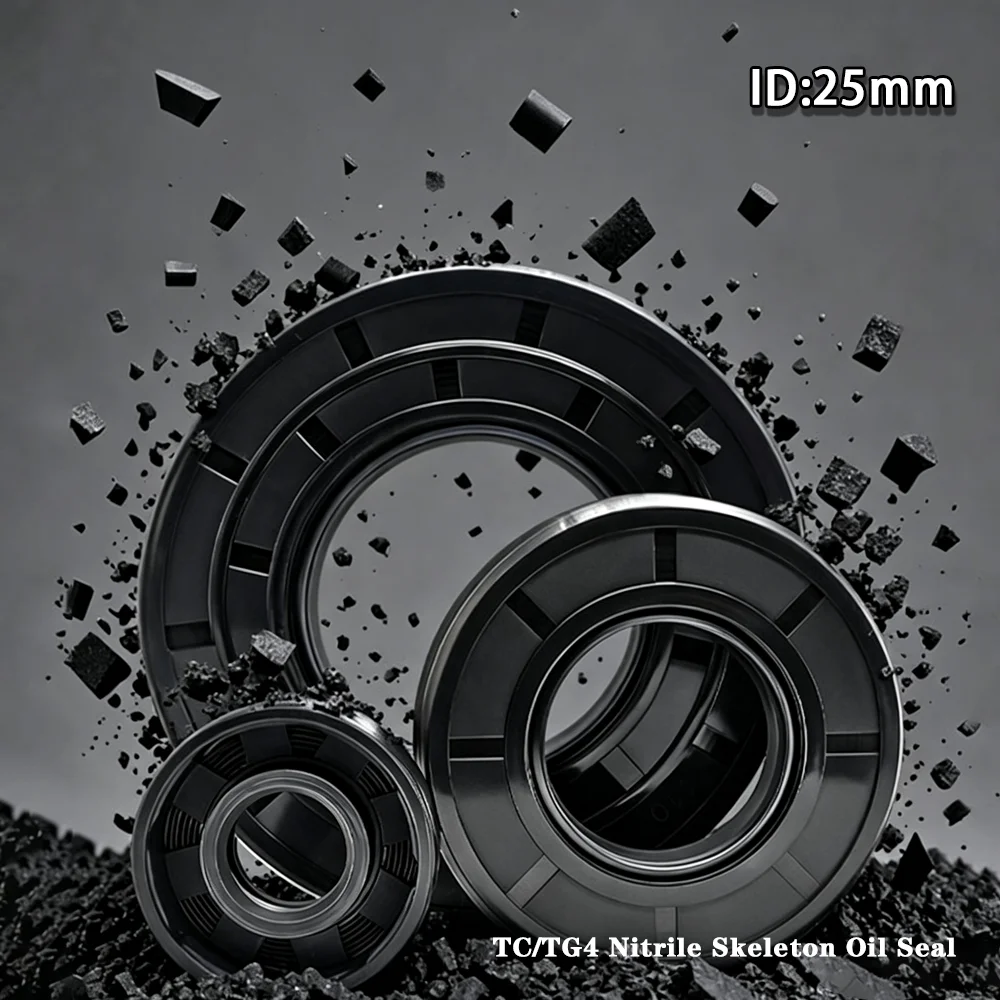 1PCS ID 25mm  Nitrile (NBR) Skeleton Oil Seal TC/FB/TG4-25*32/33/34/35/36/37/38-80*4/5/6/7/8/10/12mm Wear-resistant Seal Ring