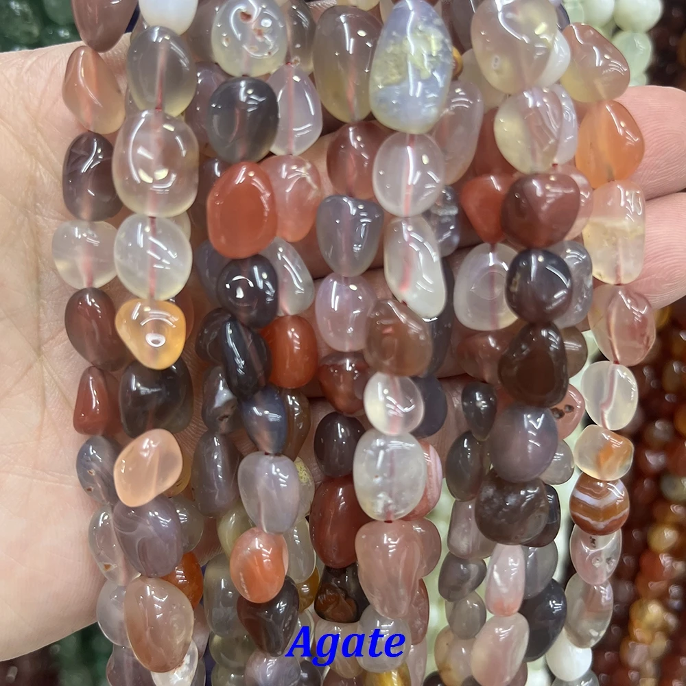 8–10 mm unregelmäßige Natursteinperlen aus Amethyst, Jade, Achat, Citrin, Amazonit, Quarz für die Schmuckherstellung, DIY-Armband, Ohrstecker – Detail 4