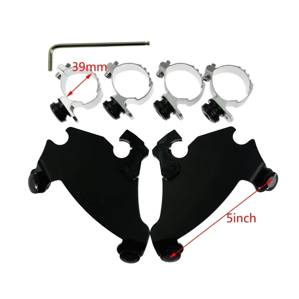 39MM/49MM Fork Bracket Gauntlet Fairing Trigger Lock Mount Kit For Harley XL120088348 Dana Deflector Modified Header Fairing