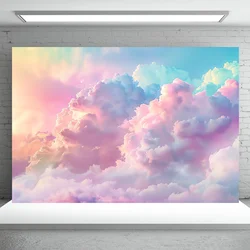 Color cloud photography background powder blue gradient background Abstract background fabric photography