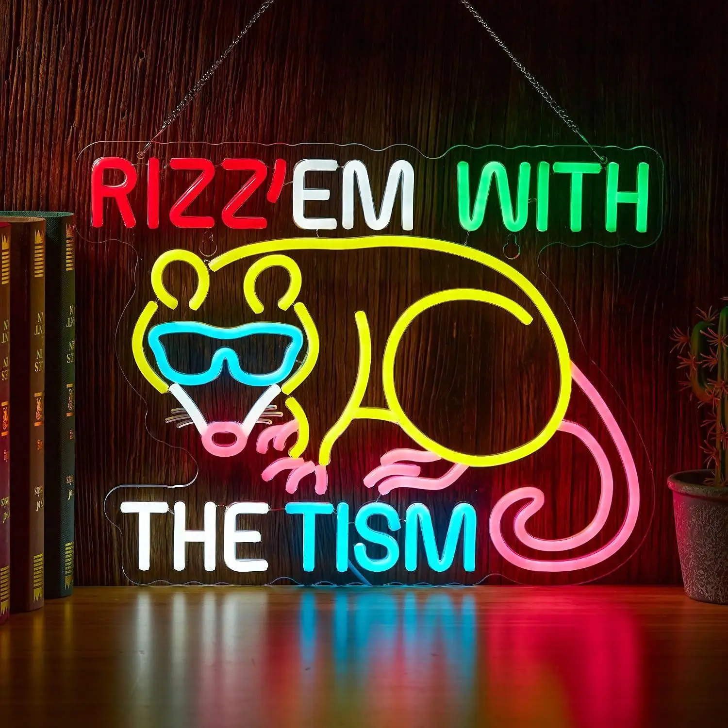 Opossum Neon Sign USB Powered Dimmable LED Neon Lights For Bedroom Game Room Dorm Basement Home Wall Art Decor Gifts