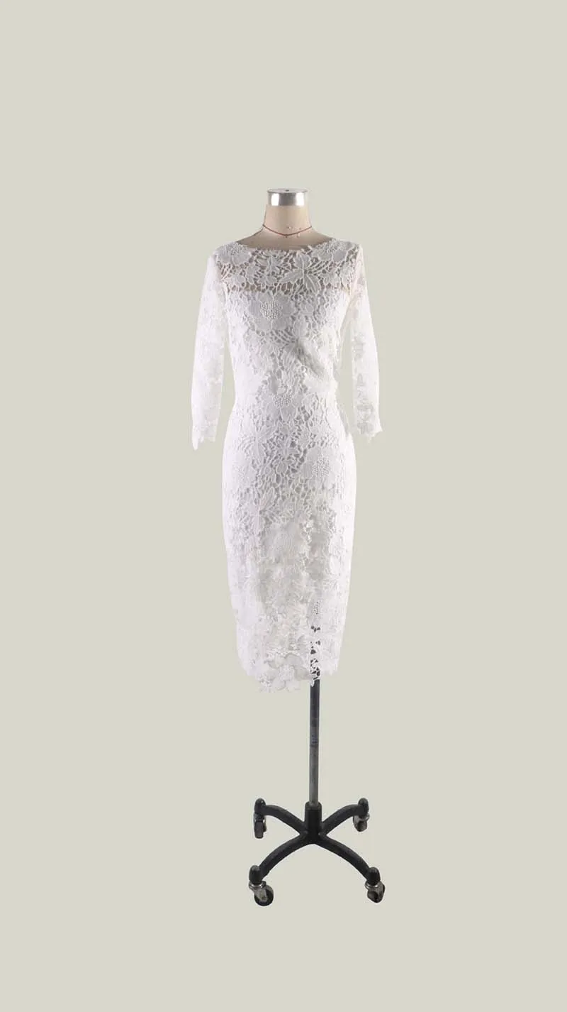 Robe de Mariée Élégante en Dentelle Brodée pour Femme, Tenue de Soirée à Col Haut, Sexy, Streetwear, Éducative