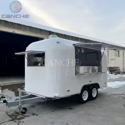 Street Sale Food Caravan Catering Van Mobile Bar Beer Truck Ice Cream Push Cart Food Track Trailer