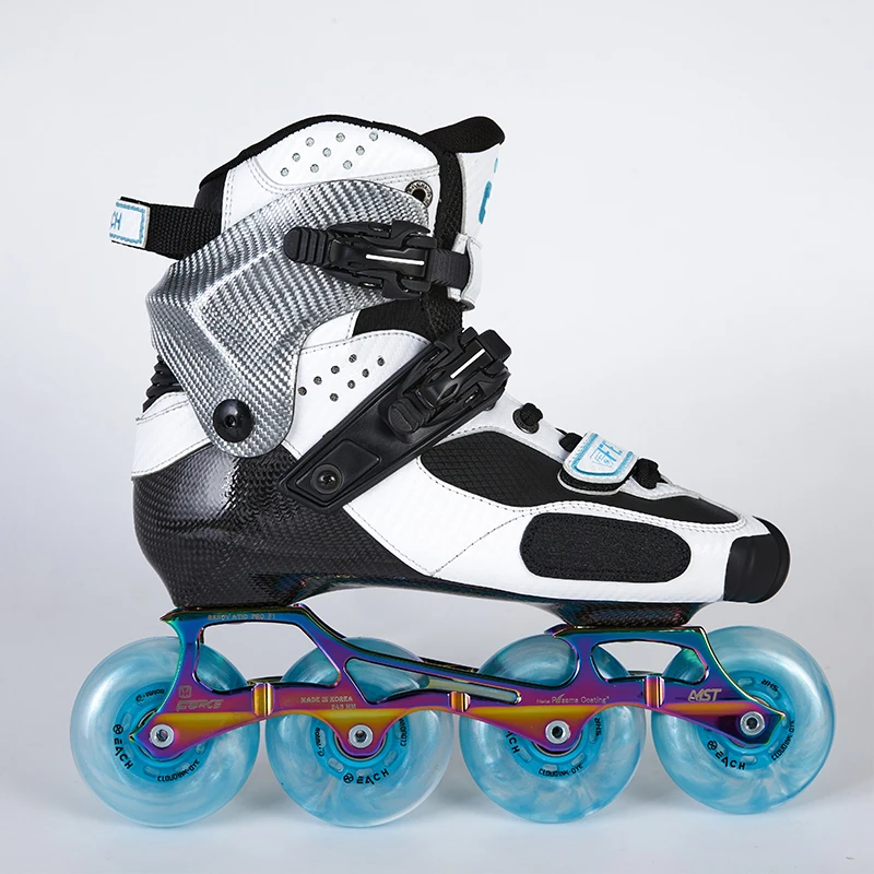 EACH Carbon Fiber Boots Slalom Roller Skates Inline Custom Skate Shoes Freestyle Skating Shoes for  Adult Skaters