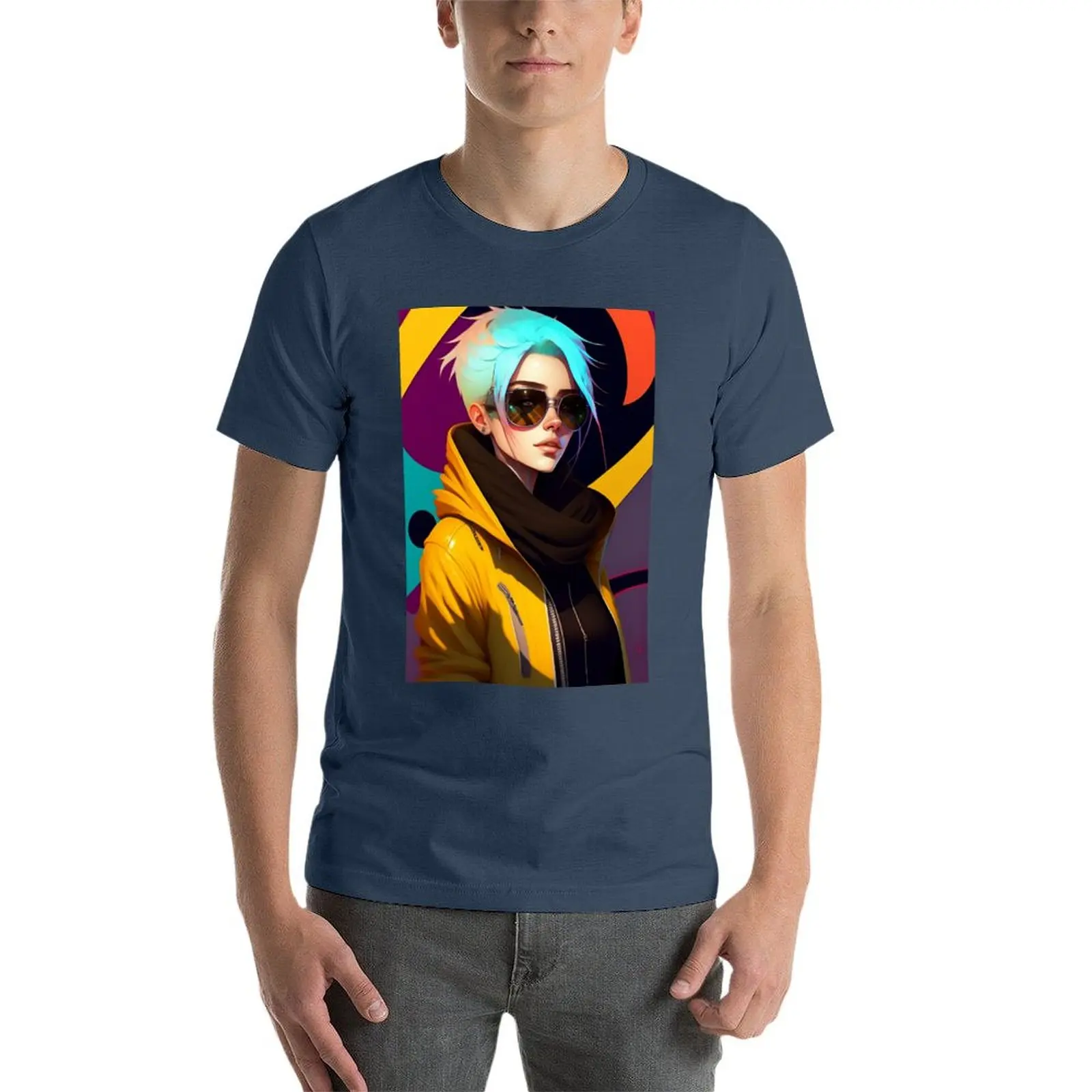 القوطية مثير أنيمي فتاة Stablediffusion Ai الفن الخيال لطيف Steampunk فتاة Midjourney أنيمي شخصيات Cyberpunk مانغا كا تي شيرت