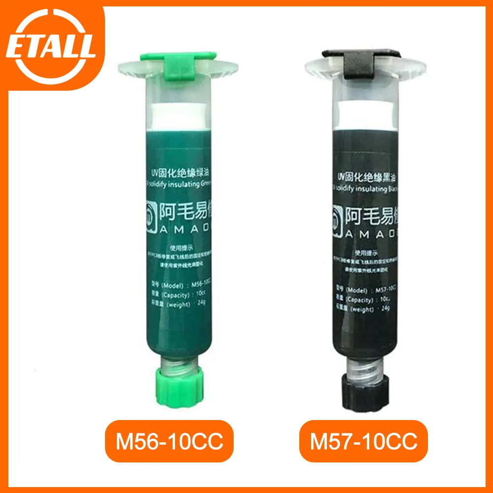 Amaoe M56 M57 UV light Curing insulasi hijau minyak hitam garis terbang isolasi memperbaiki minyak Mainboard perbaikan telepon