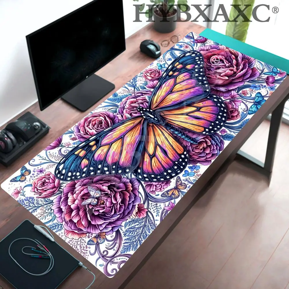 

HYBXAXC Psychedelic Butterfly Mouse Pad Colorful Fantasy Gift for Dreamers & Gamers Durable Stable Smooth Table Mat for Computer
