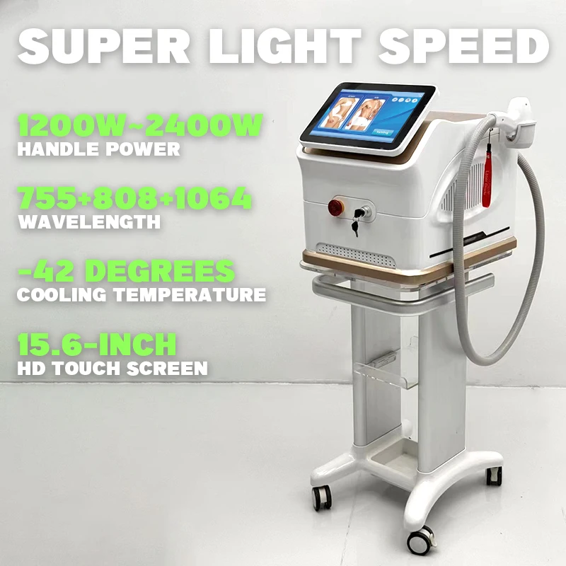 

Super Light Speed Diode Laser Hair Removal Machine Ice Cooling Freezing Point Painless Depilation Professional Beauty Equipment