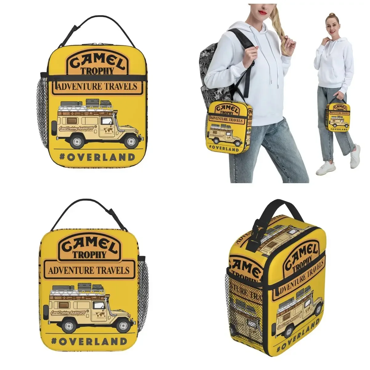 Camel Trophy Merch Insulated Lunch Bags School Defender Overland Storage Food Box Portable New Arrival Cooler Thermal Bento Box