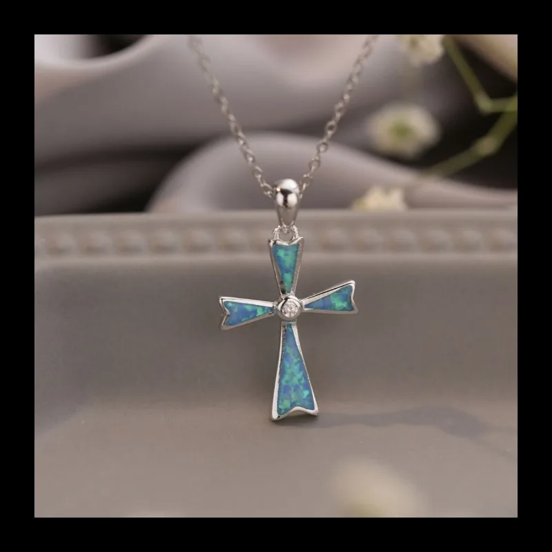 

S925 sterling silver cross chain fashionable personalized men's and women's necklace creative design niche versatile