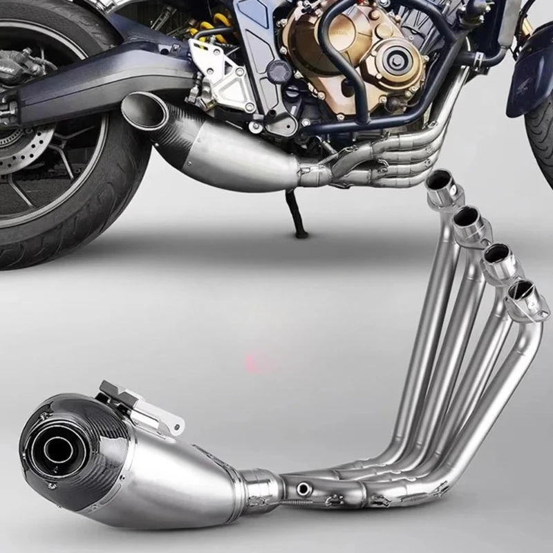 Full System for CB650R CBR650R CB CBR 650 CB650 CBR650 R 2019 - 2022 Motorcycle Exhaust Muffler Escape Front Mid Link Pipe view 2