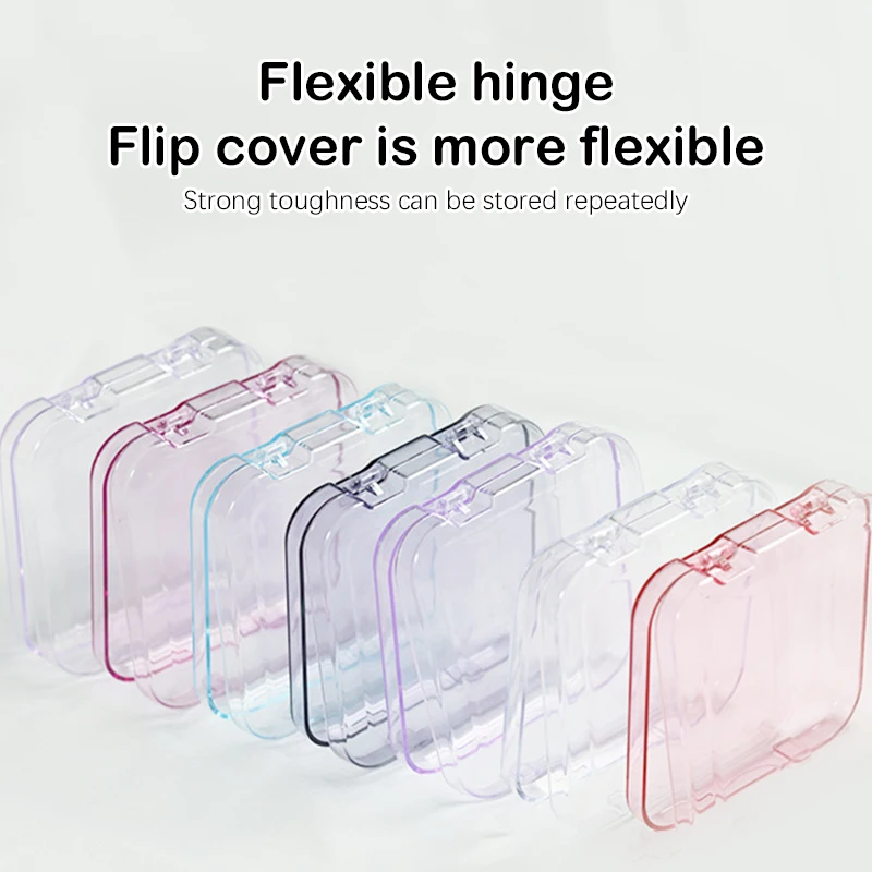 Nep Nagels Transparante Flip Cover Organizer Display Doos Stofdichte Prachtige Valse Nagels Vitrine Anti Oxidatie Verpakking