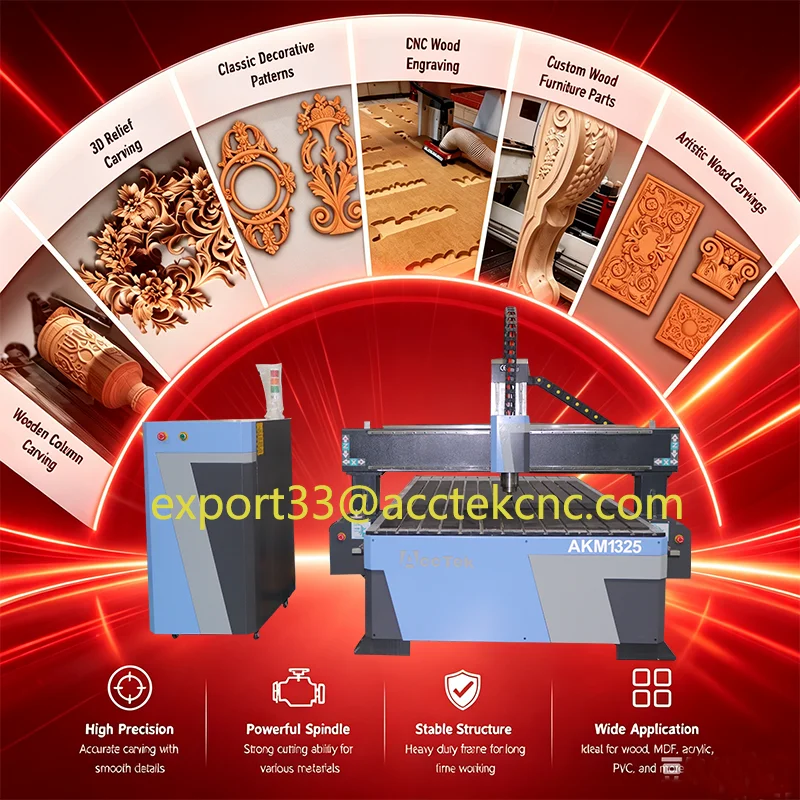 4x8ft 5x10ft Woodworking CNC Router 1325 1530 CNC Milling Machine Wood Engraving Carving Machine for Furniture Making
