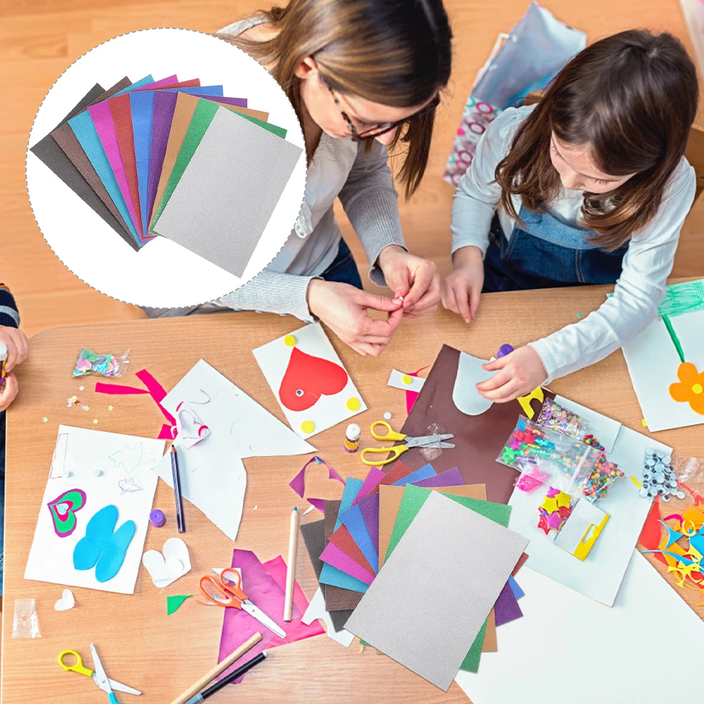 

20pcs Glitter Cardstock Paper DIY Colored Craft H Scrapbook Making Cardstock Premium Material Self Adhesive Practical