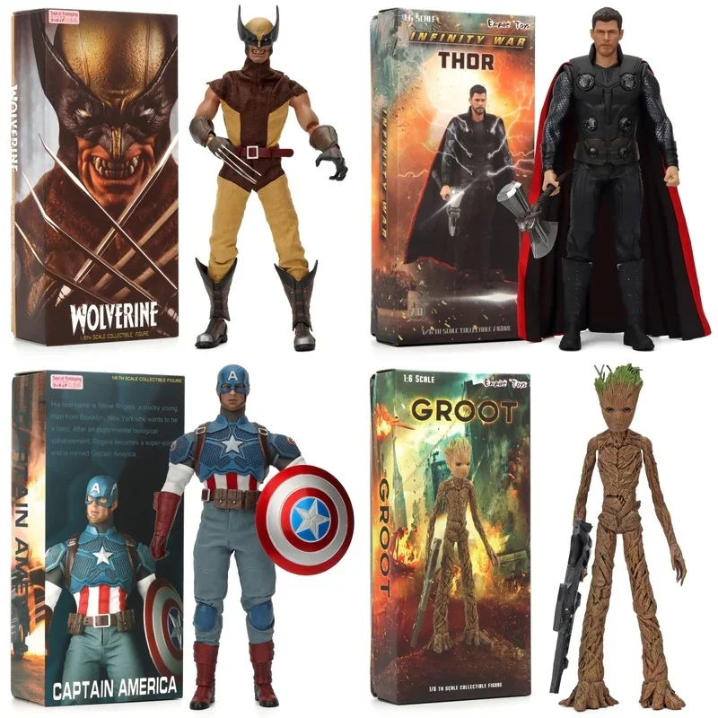 

Marvel The Avengers Iron Man Mk46 Groot Spider Man Venom Doctor Strange Thor 1/6 Pvc Figure Model Collect Ornaments Gift Toy