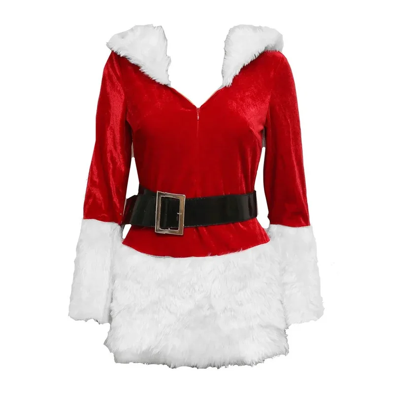 SN60 Xmas Santa Claus Cosplay Costume Christmas Clothes Adults Women Sexy Dresses Holiday Suits Snowman Dress Up Roleplay Co1 @