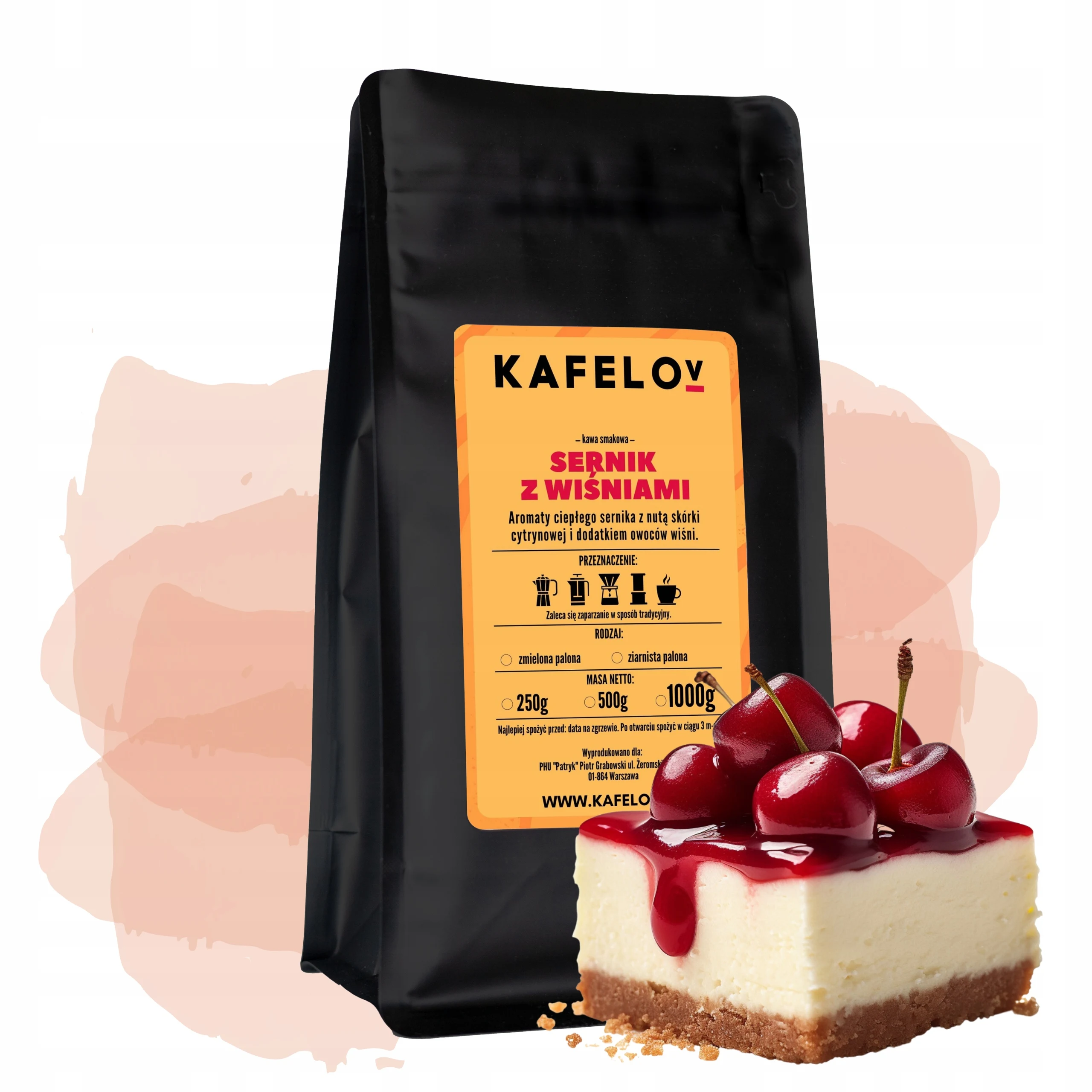 Kafelov Kaffeegeschmack CHERRIES 1000g gehackt