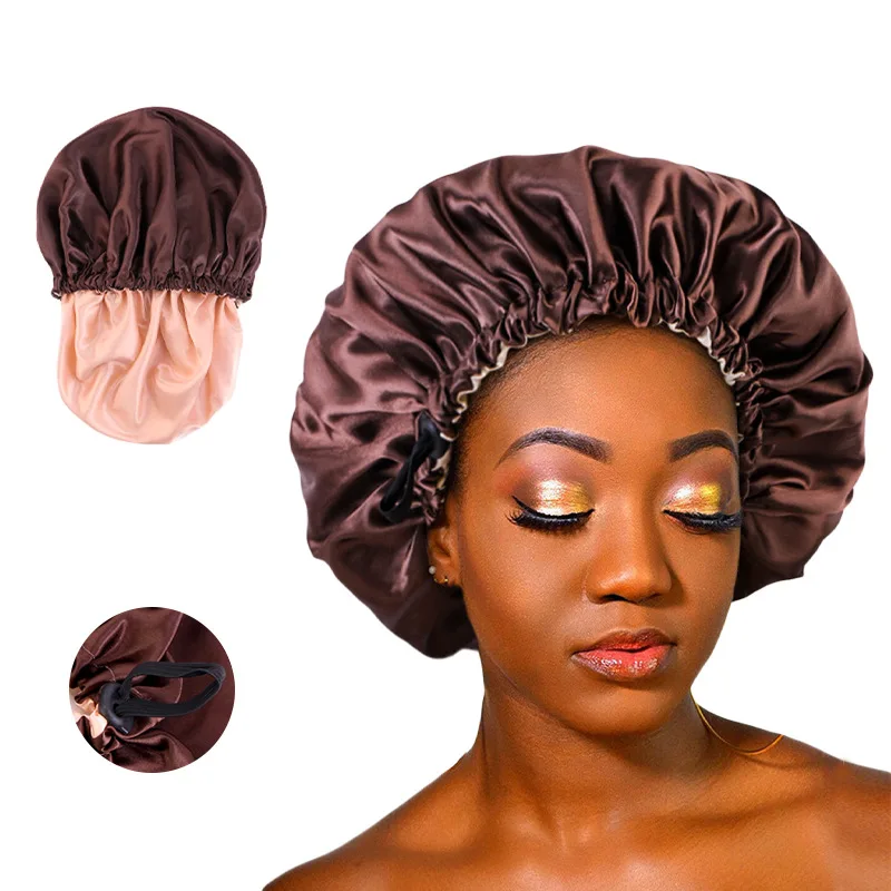 

Women's sleeping cap, solid color headscarf cap, shower cap, daily use and beauty hair cap